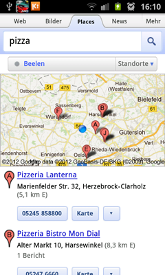 Google Places - Pizza Google Places - Pizza